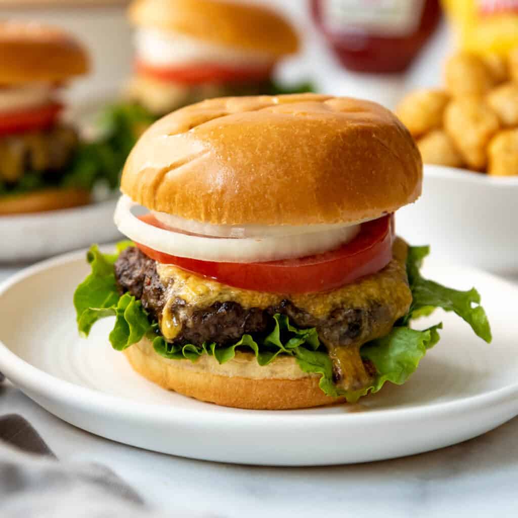 Juicy Air Fryer Hamburgers - easydinnerrecipes.com