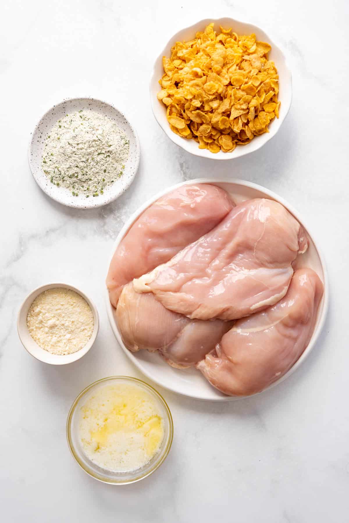 Ingredients for Baked Ranch Chicken.