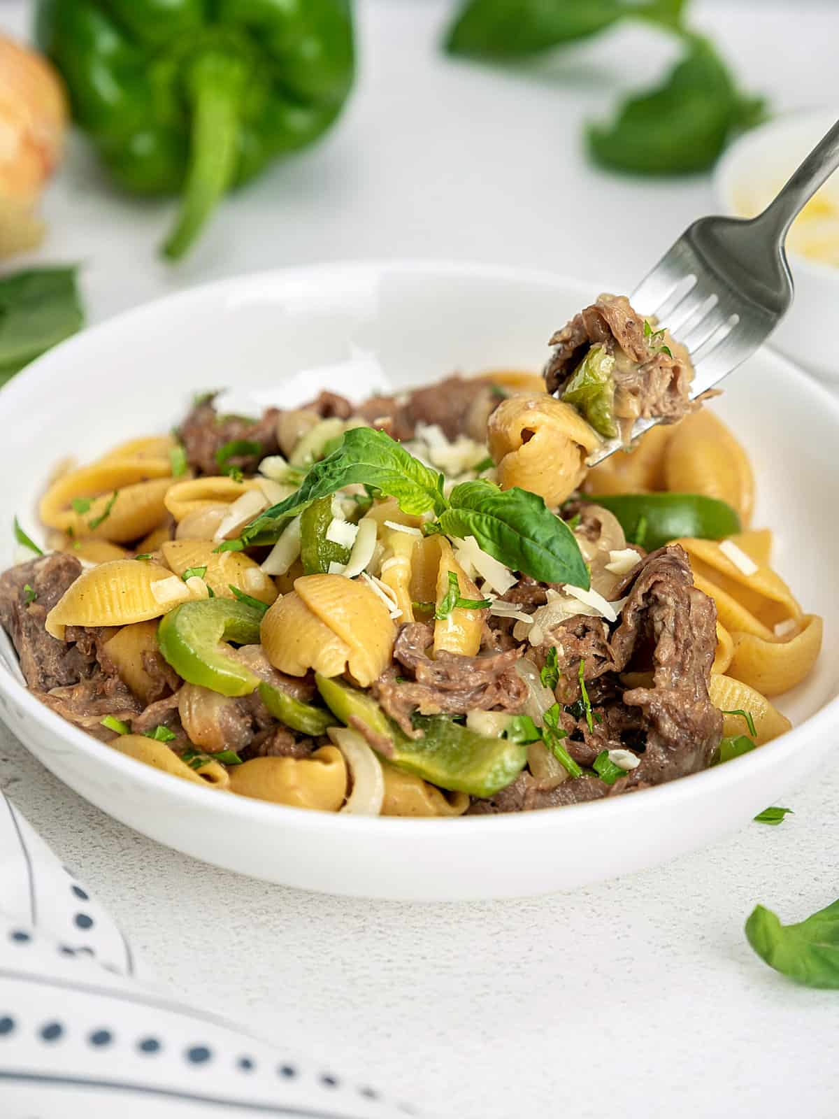 One Pot Philly Cheesesteak Pasta | Easy Dinner Recipes